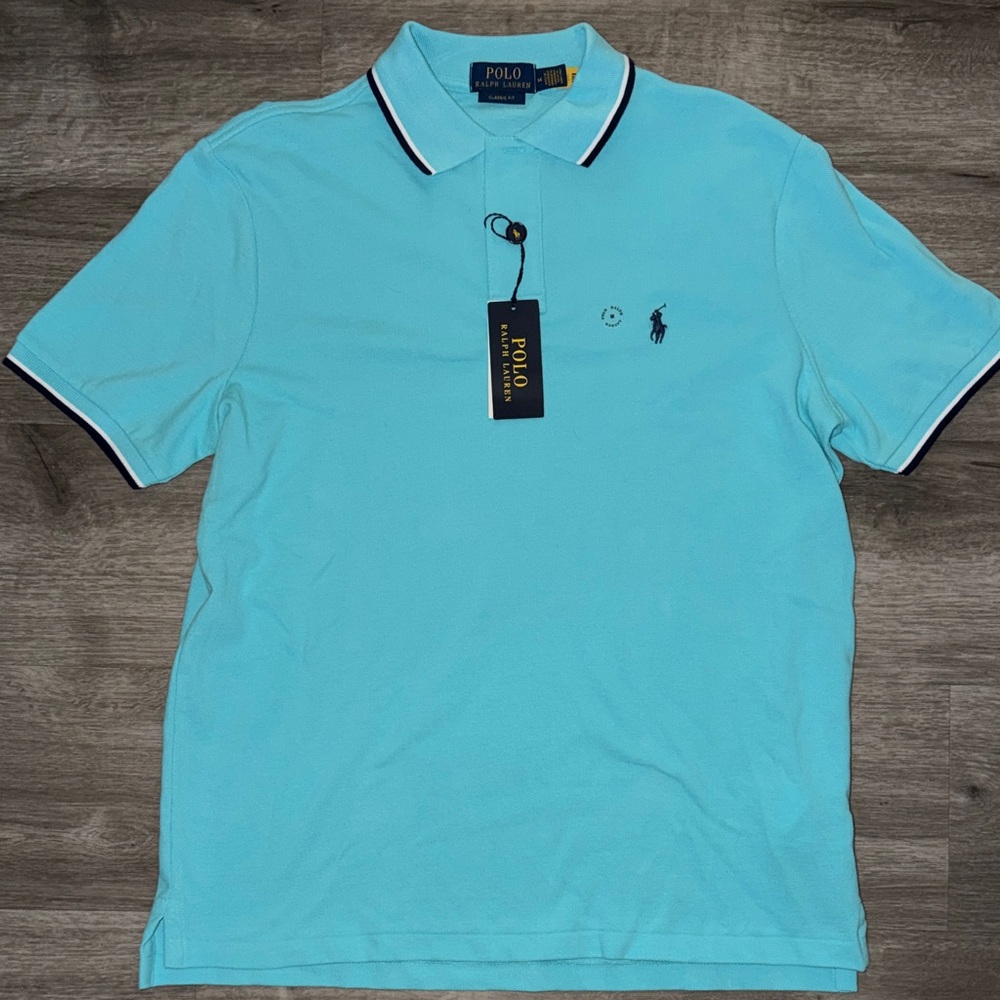 Polo by Ralph Lauren Men's Blue Polo Shirt classic fits